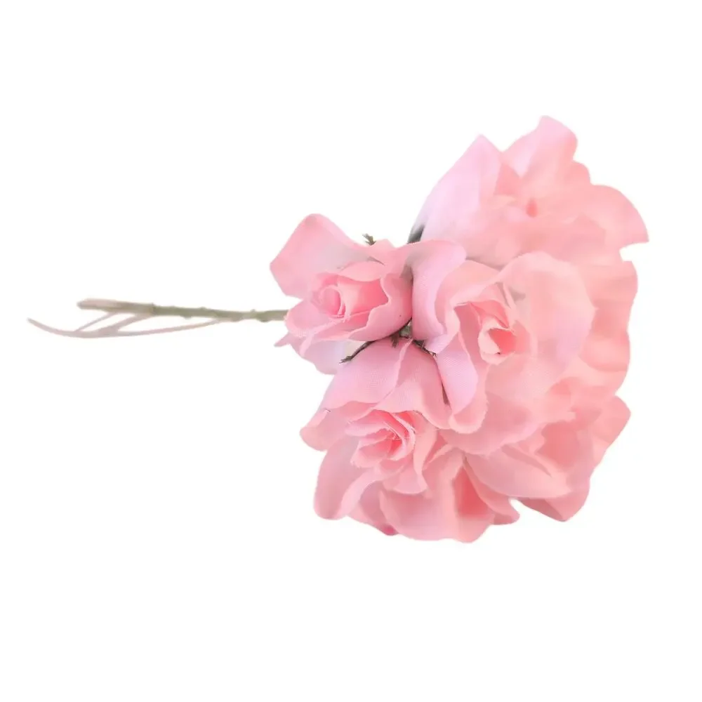 24 Pink Mauve Silk Rose Picks 1 in Artificial Flowers Wedding Craft Floral Decor